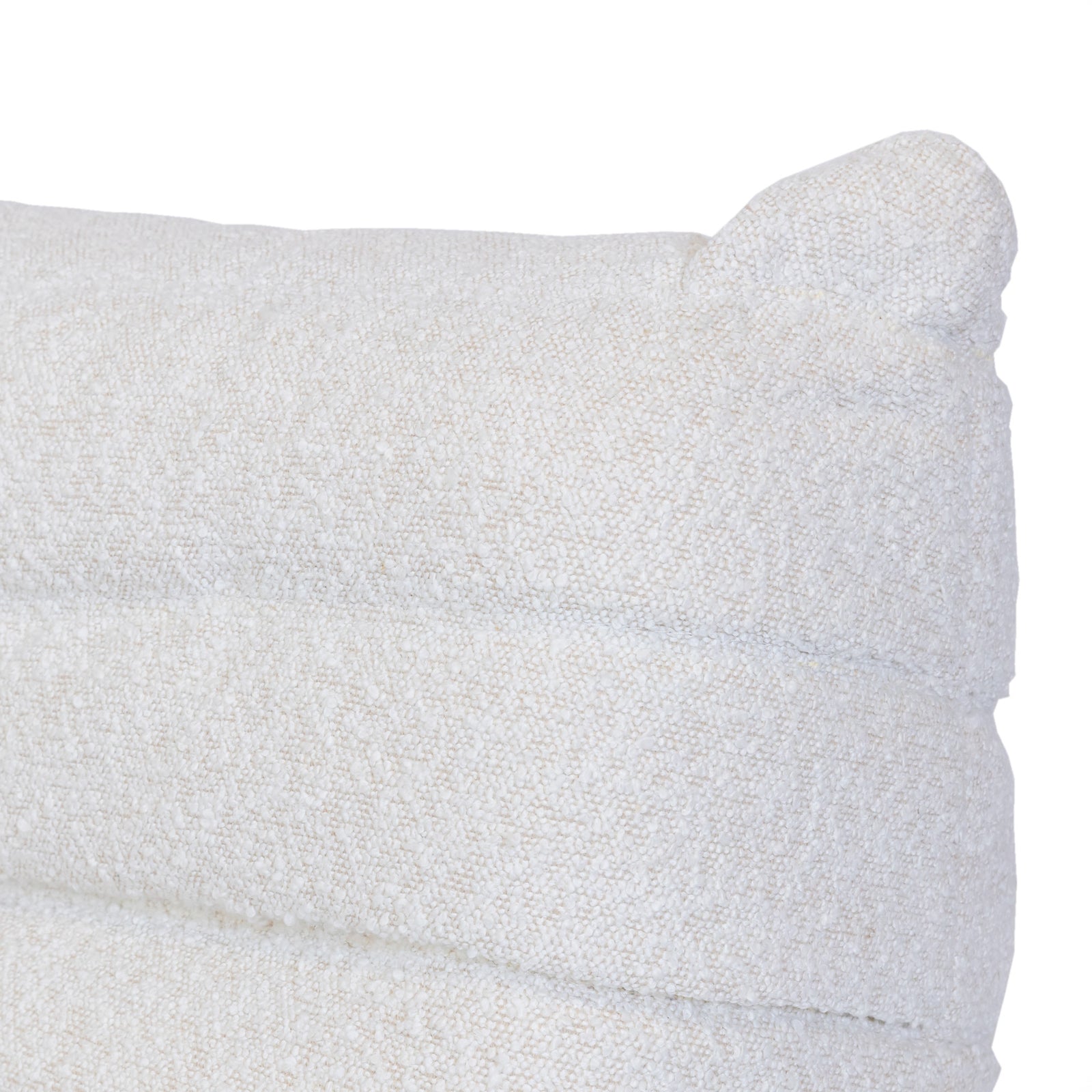 Togo Style Sofa White Boucle Corner