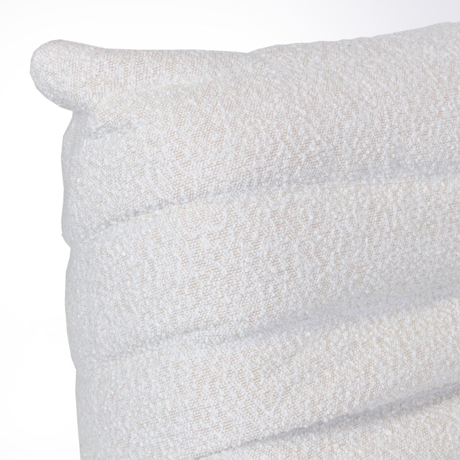 Togo Style Sofa White Boucle Corner