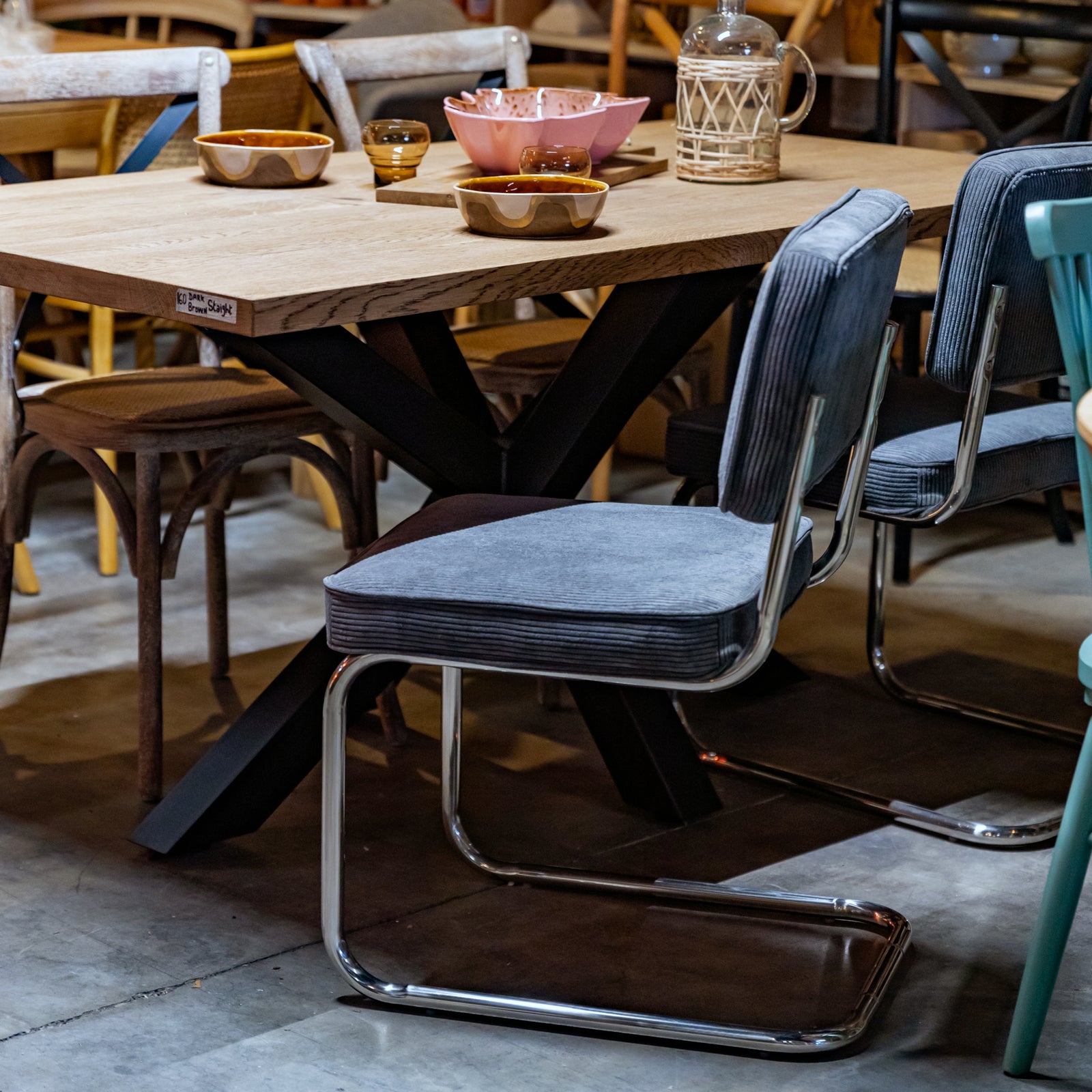 Cesc Chair Charcoal Corduroy