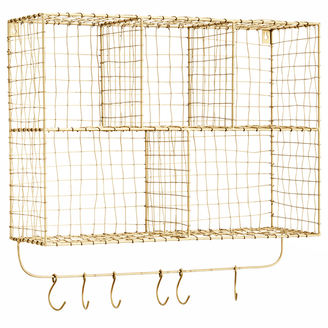 Hanging Shelf With Hooks 56x18x52 cm. - Madam Stoltz