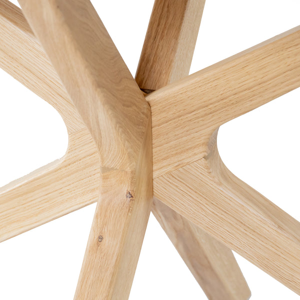 Solid Oak Dining Table Tapered Edges / Star Slimline Frame S