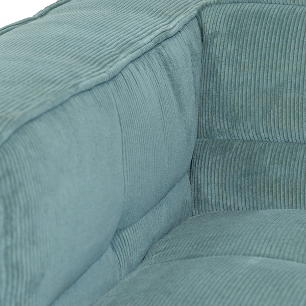 Cubic Studio Sofa Teal Corduroy 3 Seater S.ALTERNATIVE FURNITURE
