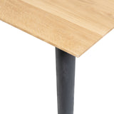 Spiky Oak Legs Dining Table / Tapered Edges