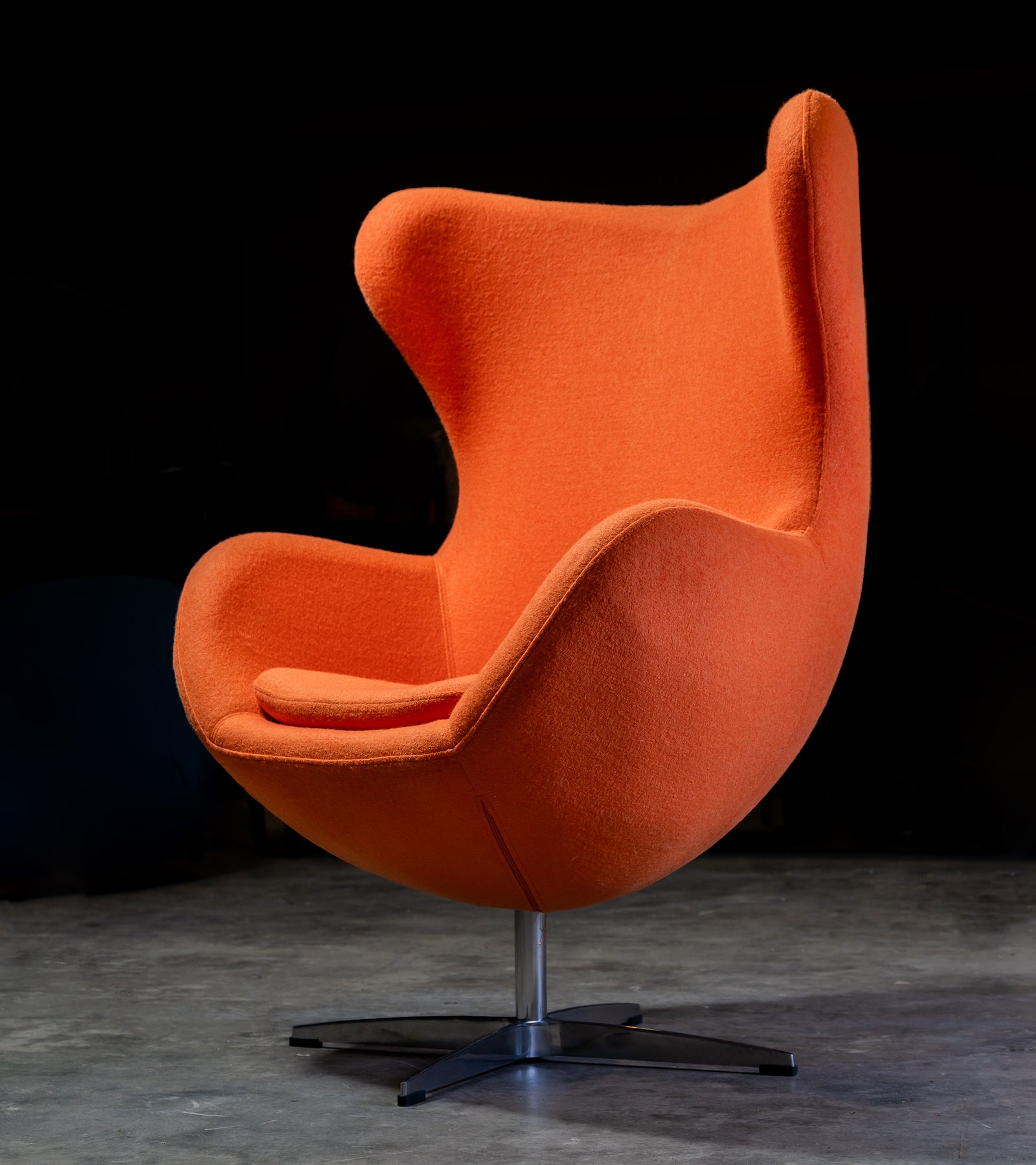 Jacobsen Style Egg Chair Orange Cashmere