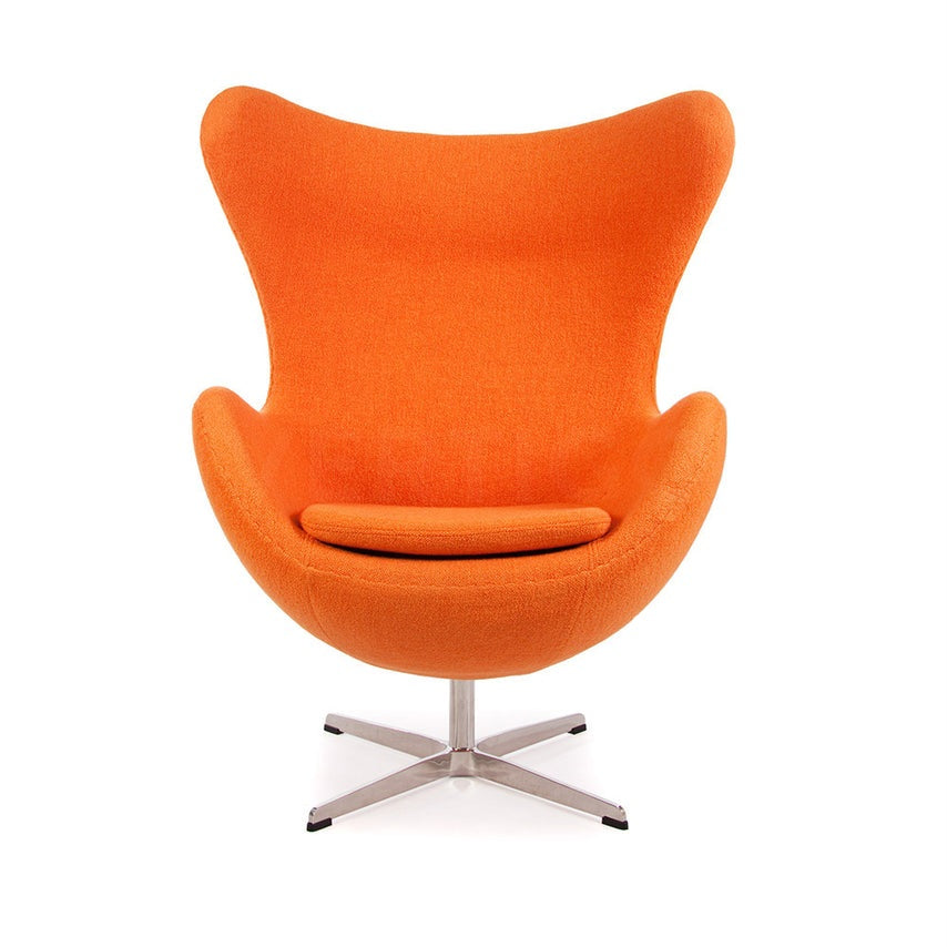 Jacobsen Style Egg Chair Orange Cashmere