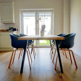 Solid Oak Dining Table Natural / Standard Frame Black / Strachel A.F.