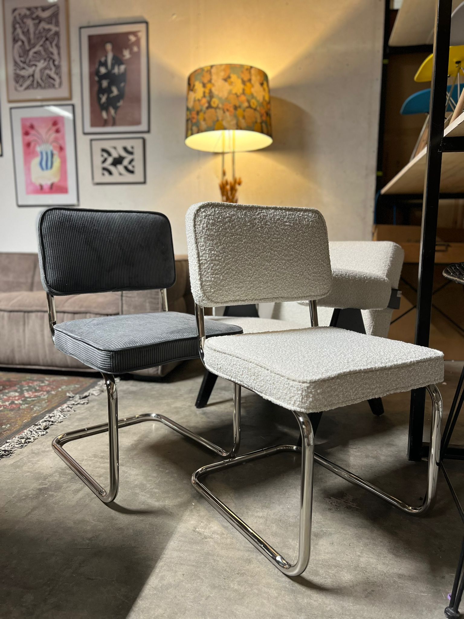 Cesc Chair Charcoal Corduroy