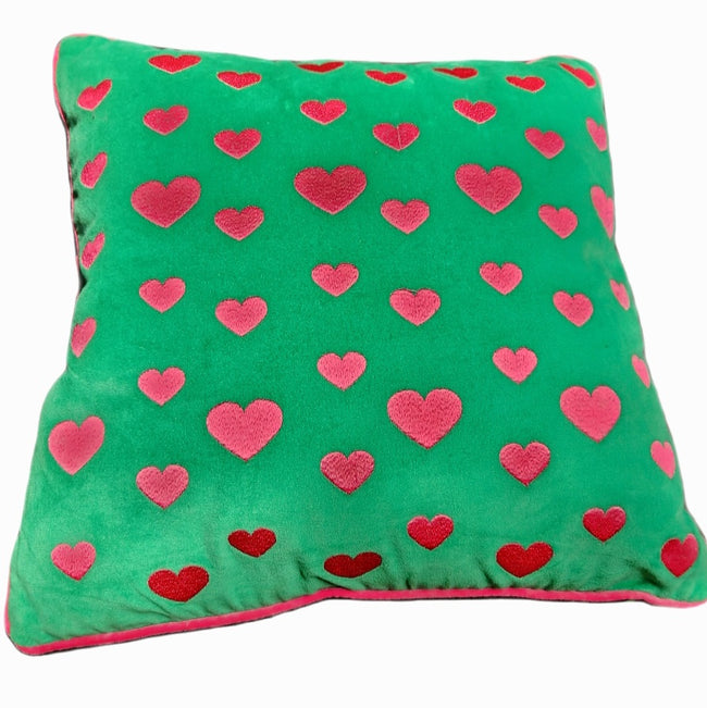 Cushion Hearts Velvet
