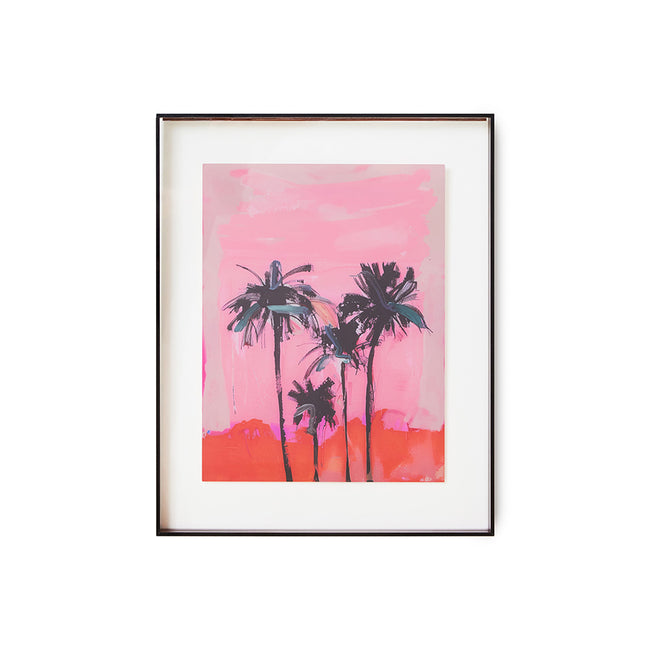 HKliving Acrylic Frame Brown Palms