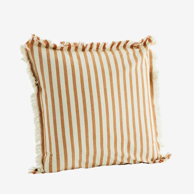 Striped Cushion With Fringes