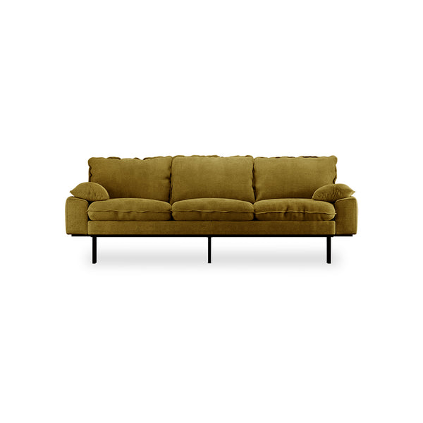 HKliving Retro Sofa 3-Seats Royal Velvet, Olive – S.ALTERNATIVE FURNITURE