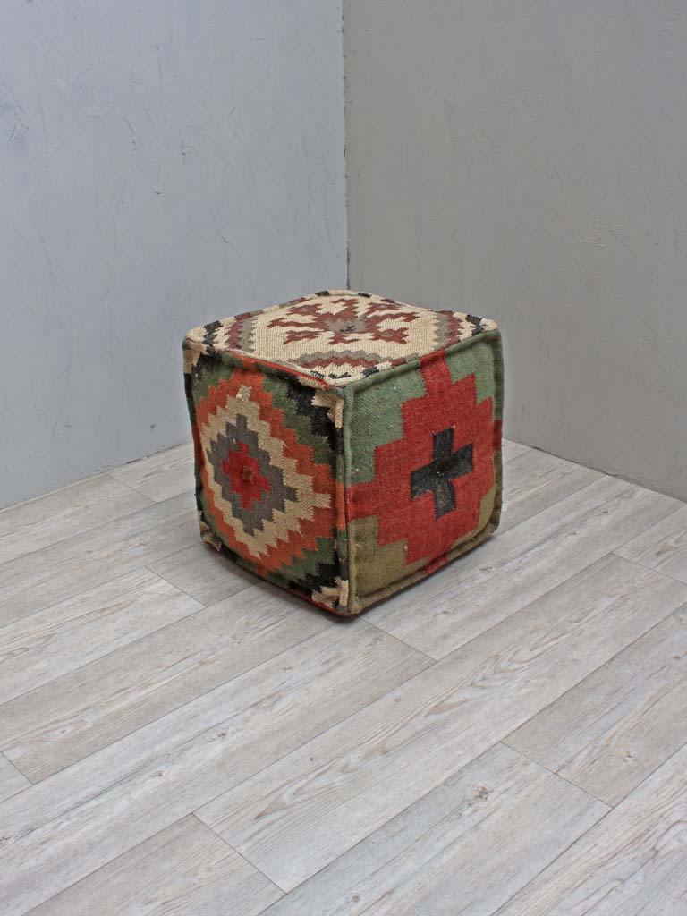 Kilim Pouf Terra