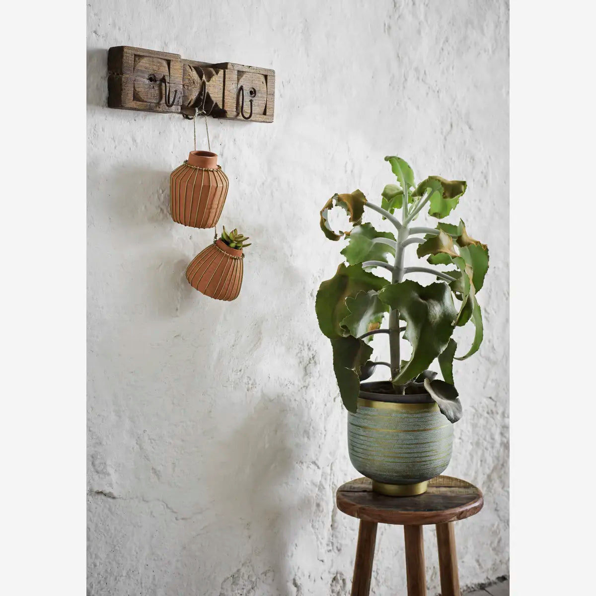 Reclaimed Wood Stool Brown