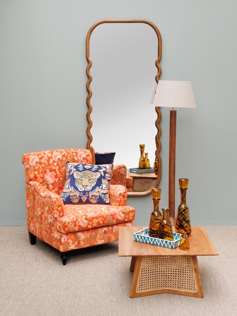 Large Wooden Waves Mirror Swingy