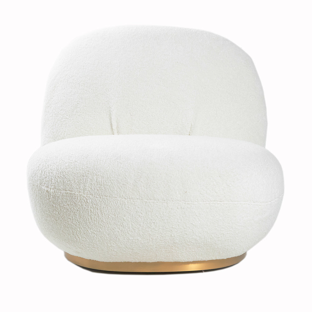 Pacha Style Swivel Lounge Chair White