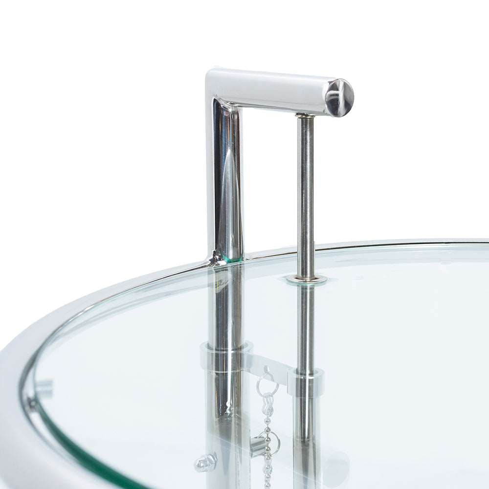 Eileen Gray Style Side Table - Chrome