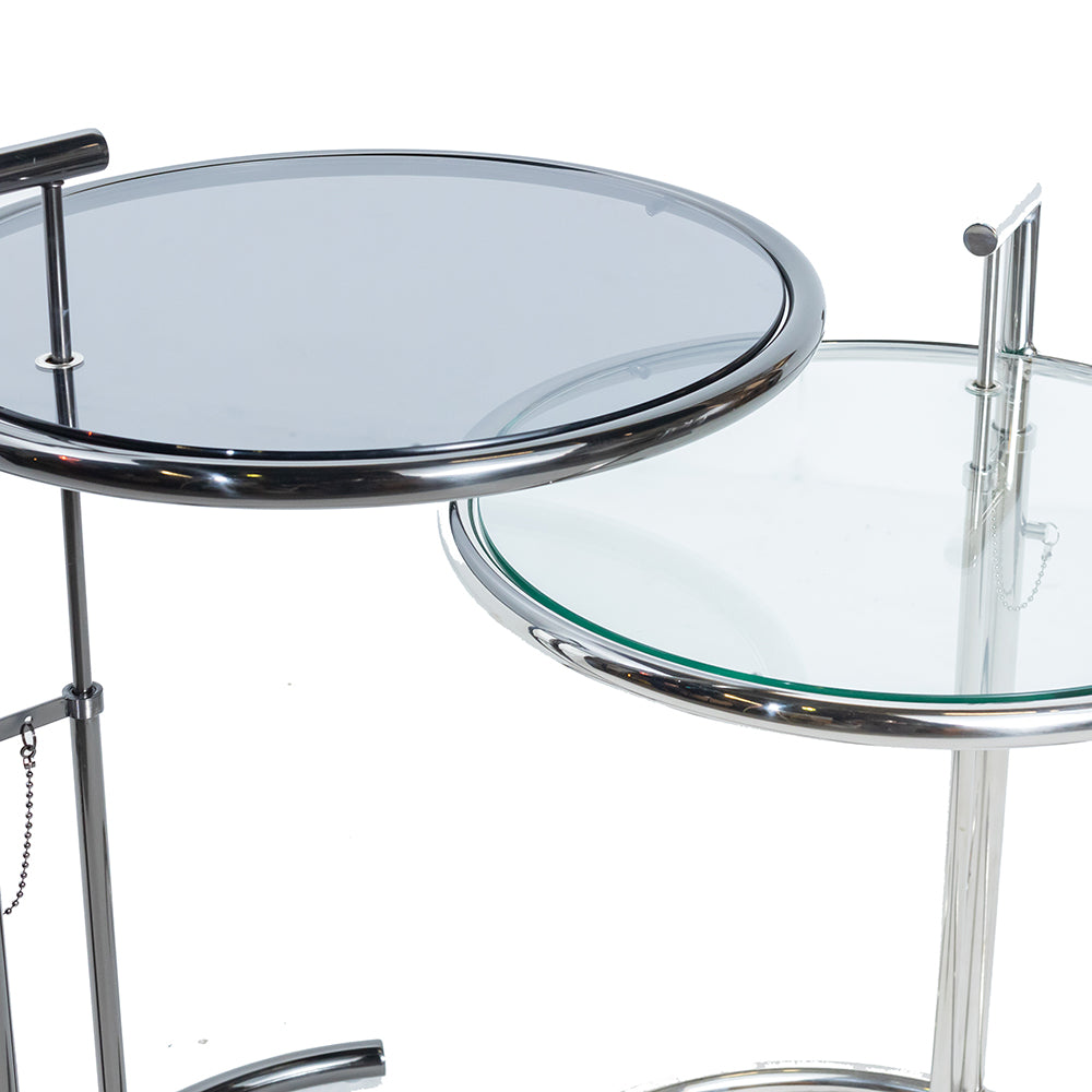 Eileen Gray Style Side Table - Chrome
