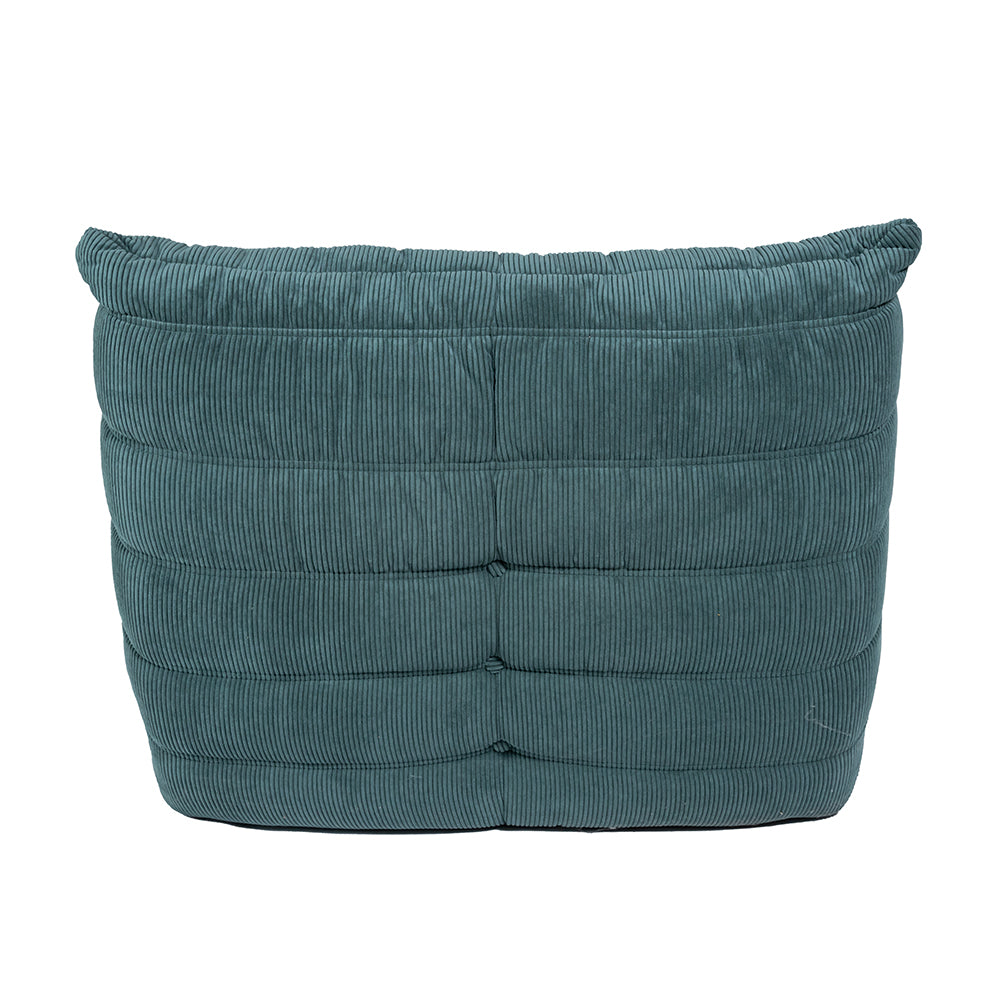Togo Style Sofa Teal Corduroy