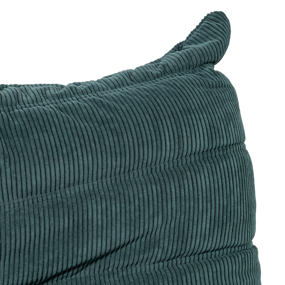 Togo Style Sofa Teal Corduroy 2 Seater