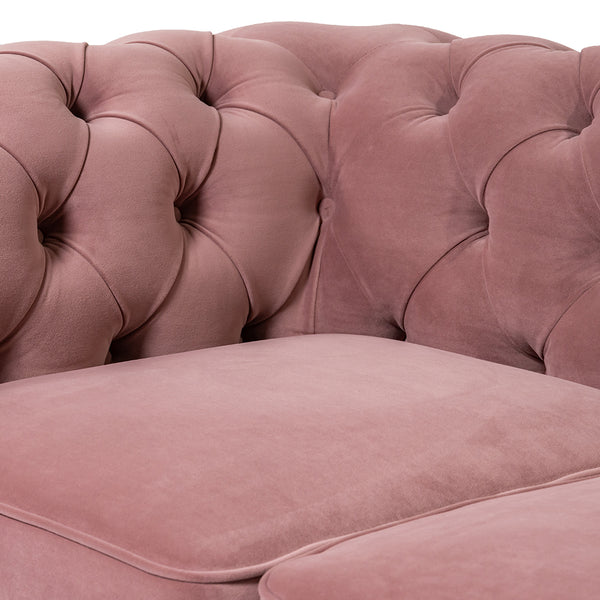 2 Seater Chesterfield Sofa Dusty Pink Velvet S.ALTERNATIVE FURNITURE
