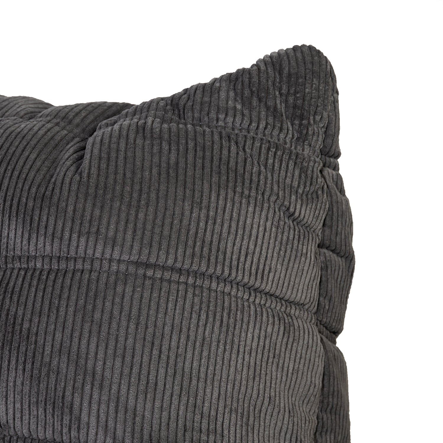 Togo Style Sofa Charcoal Grey Corduroy Corner