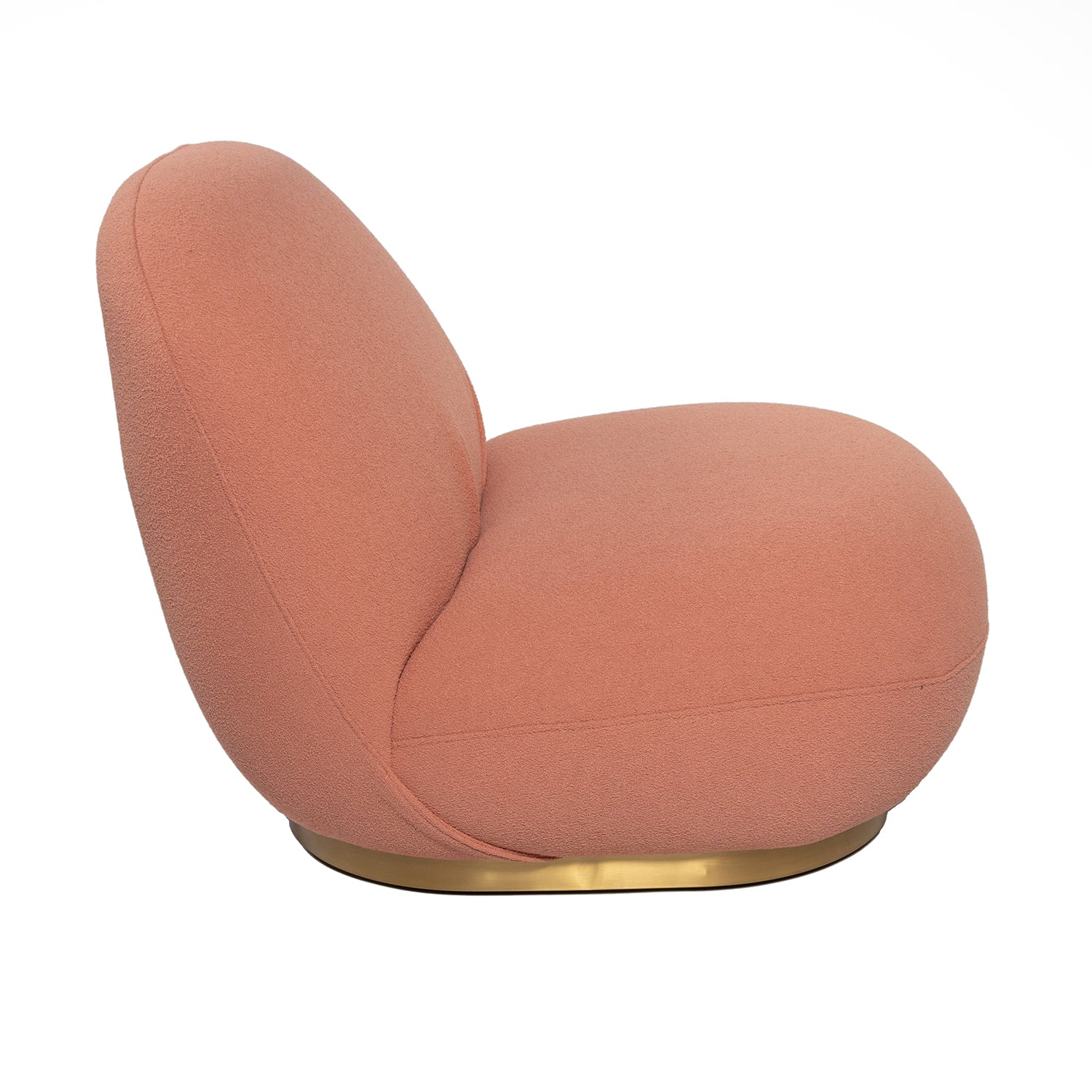 Pacha Style Swivel Lounge Chair Salmon Pink