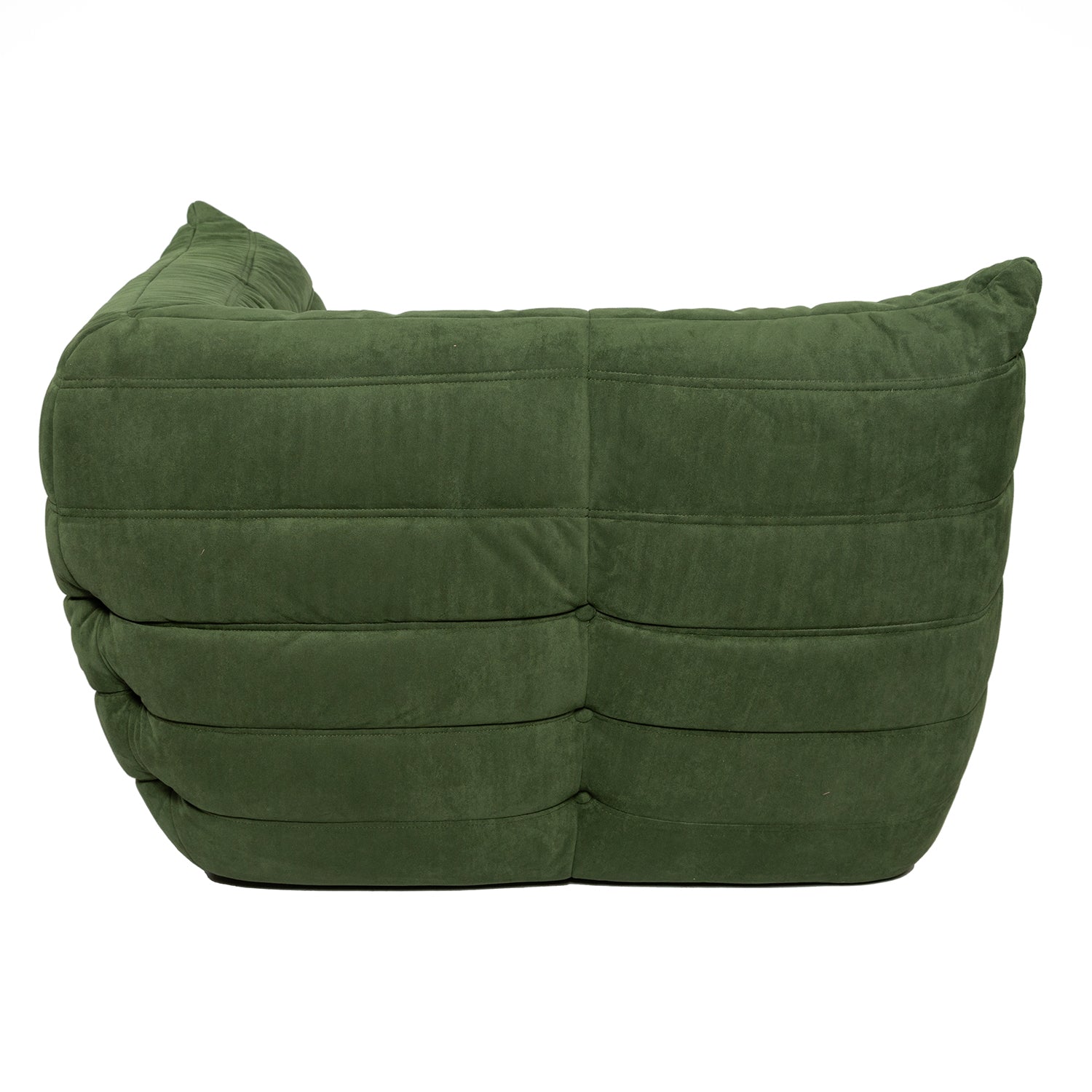 Togo Style Sofa Green Suede Corner