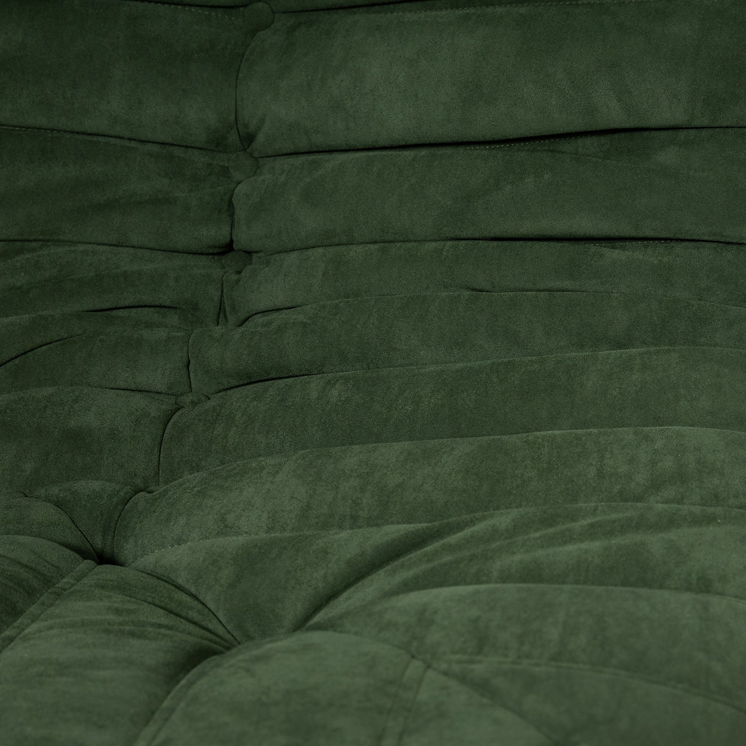 Togo Style Sofa Green Suede Corner