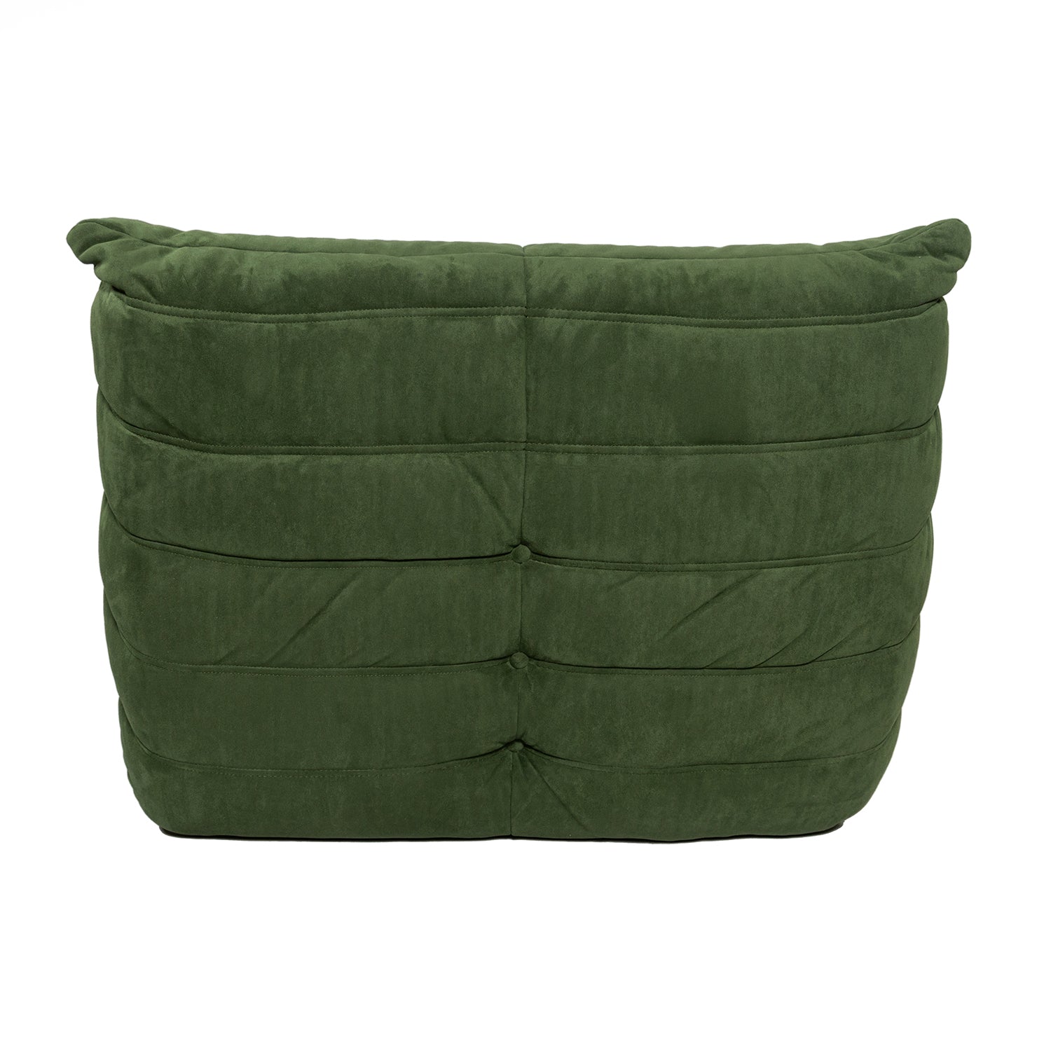 Togo Style Sofa Green Suede 1 Seater