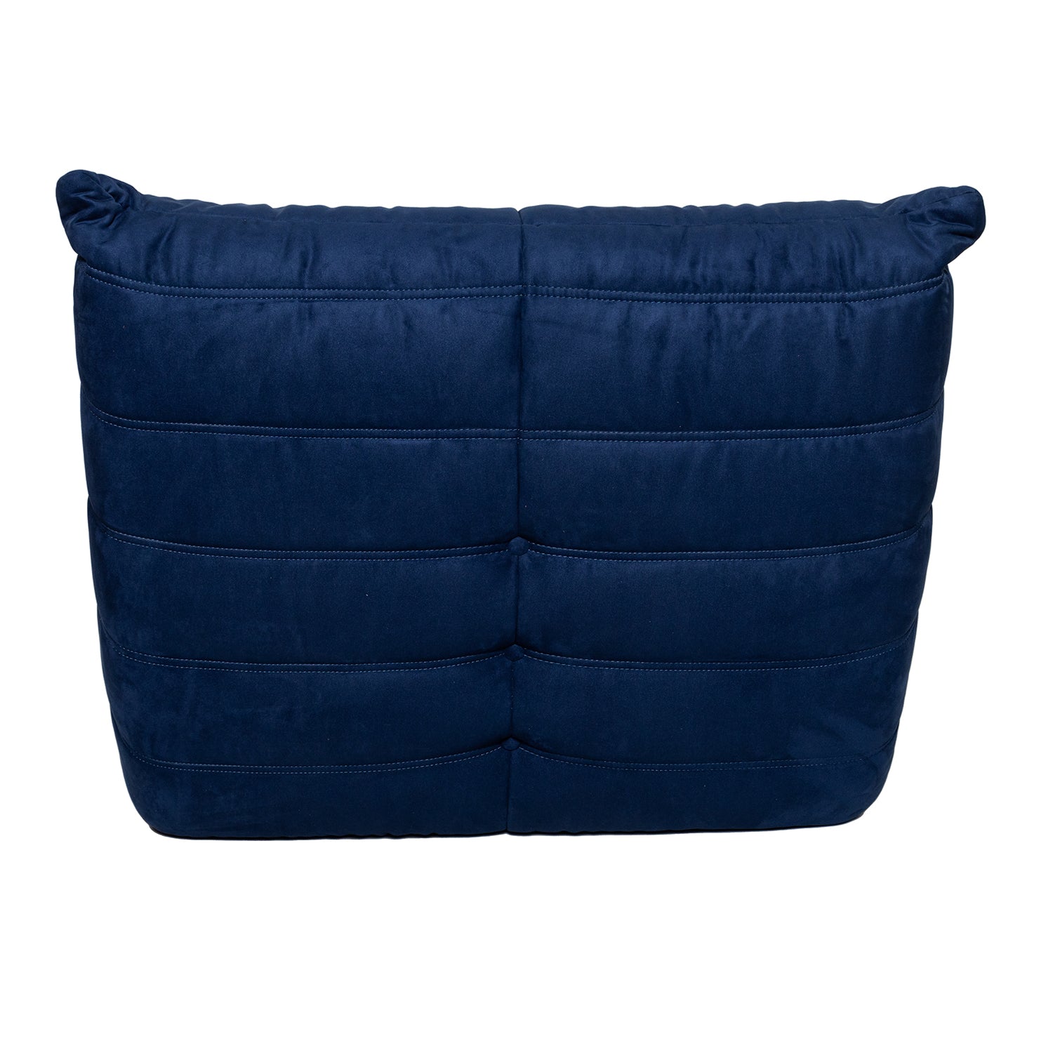 Togo Style Sofa Marine Blue Suede 1 Seater