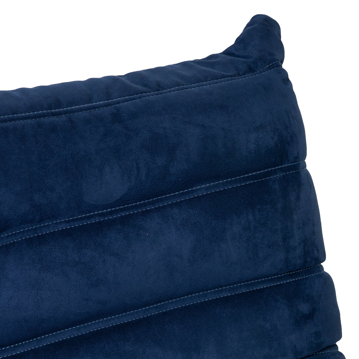 Togo Style Sofa Marine Blue Suede 1 Seater