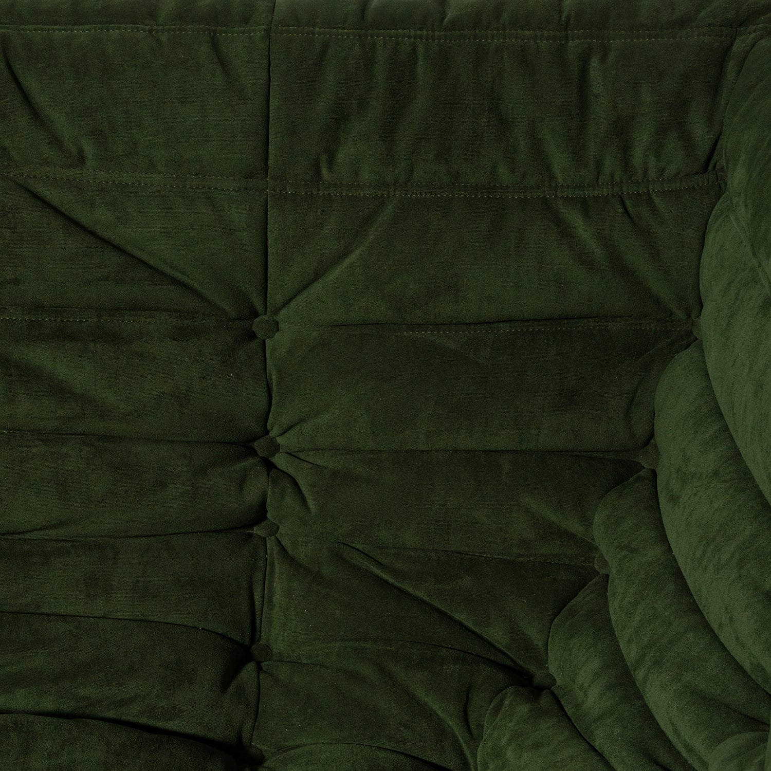 Togo Style Sofa Green Suede