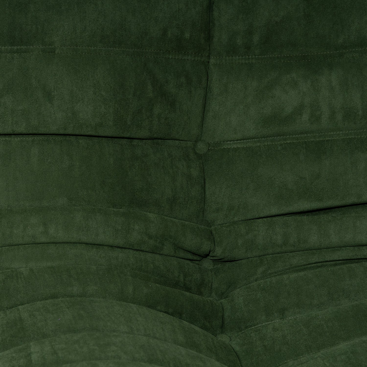 Togo Style Sofa Green Suede 2 Seater
