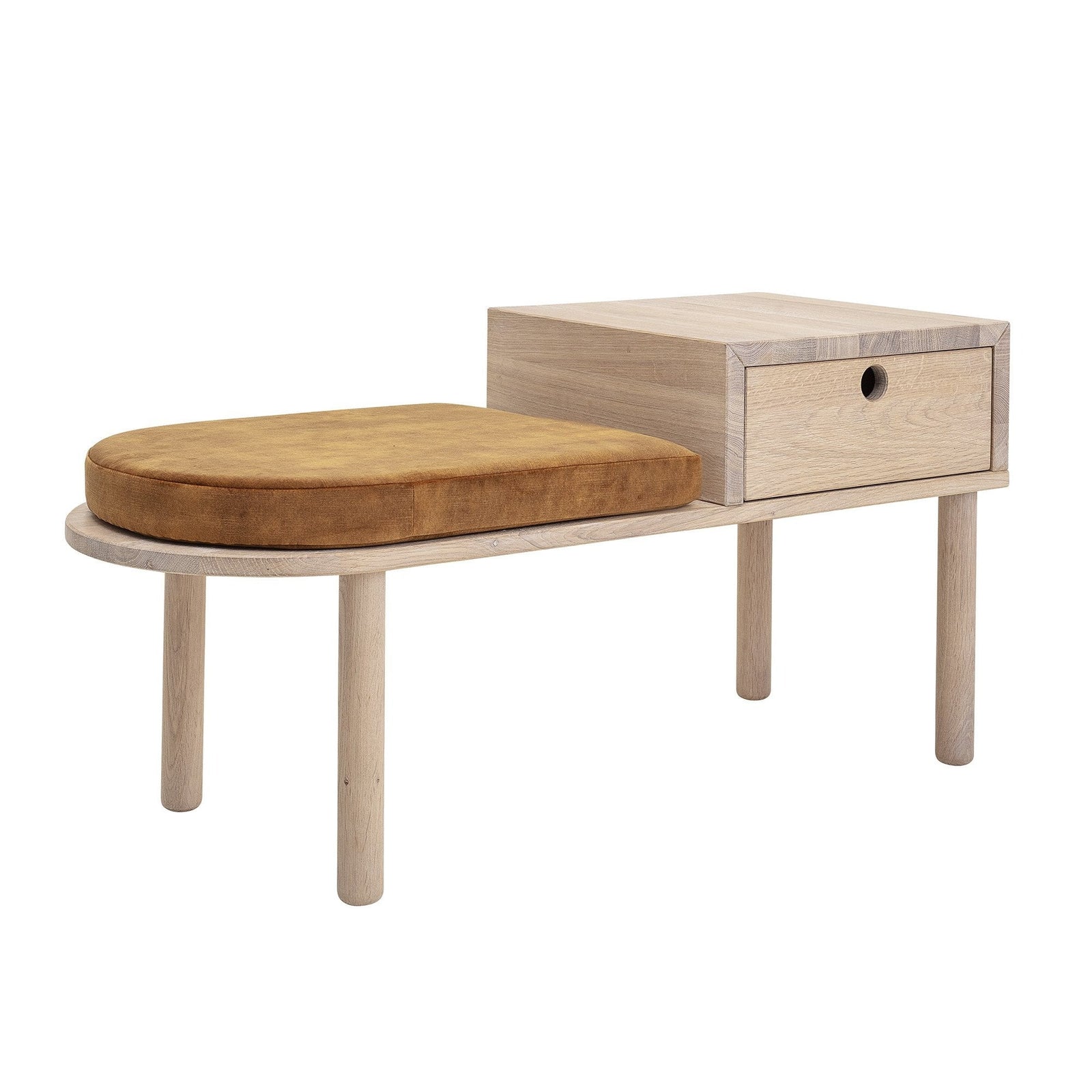 Lenny Bench Nature Oak - Bloomingville
