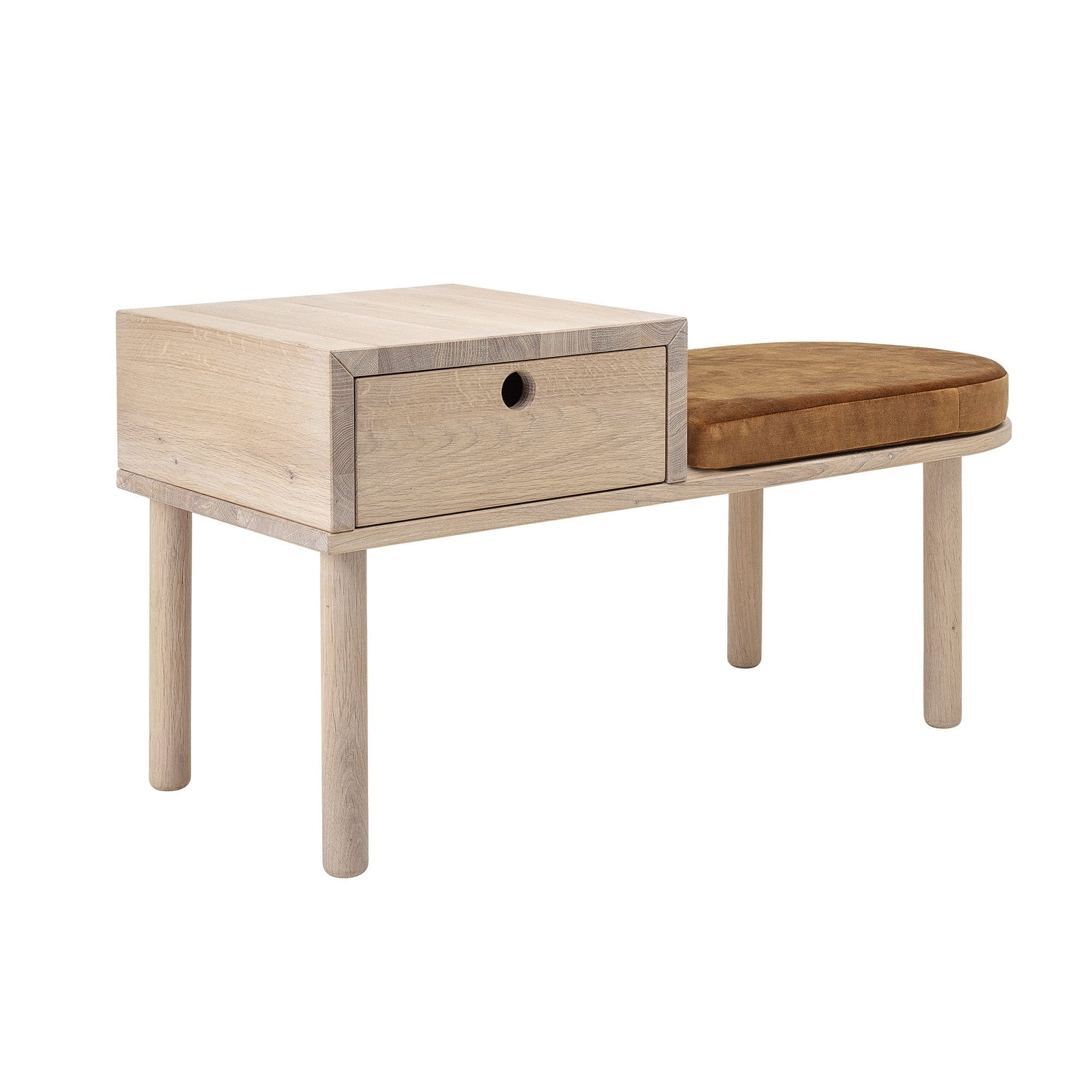 Lenny Bench Nature Oak - Bloomingville
