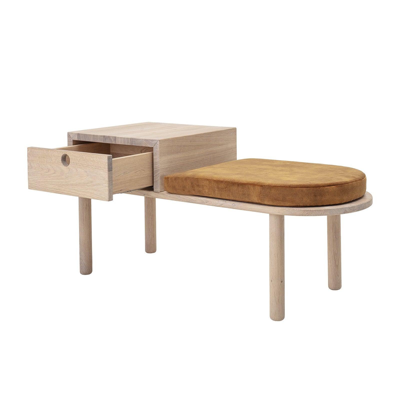Lenny Bench Nature Oak - Bloomingville