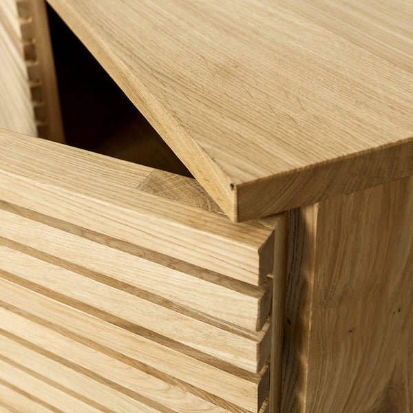 Solid Oak 3 Doors Slatted L 155cm / Strachel A.F. S