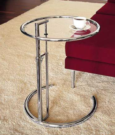 Eileen Gray Style Side Table - Chrome