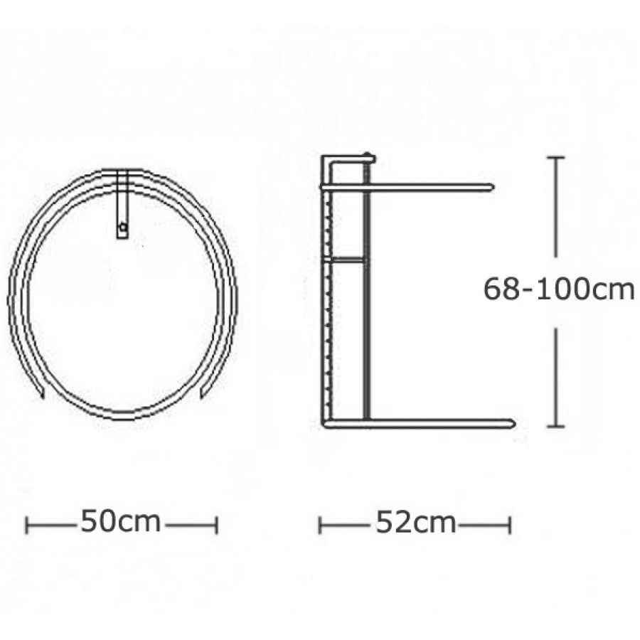 Eileen Gray Style Side Table - Chrome