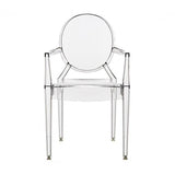 Philippe Starck Style Louis Ghost Arm Chair - Clear