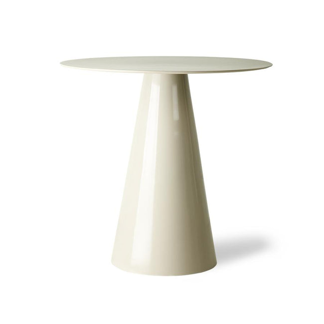 HKliving Metal Side Table Creme White 60cm