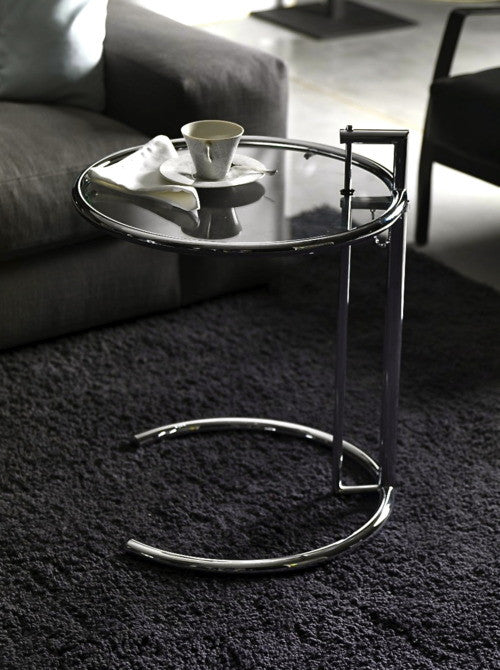 Eileen Gray Style Side Table - Chrome