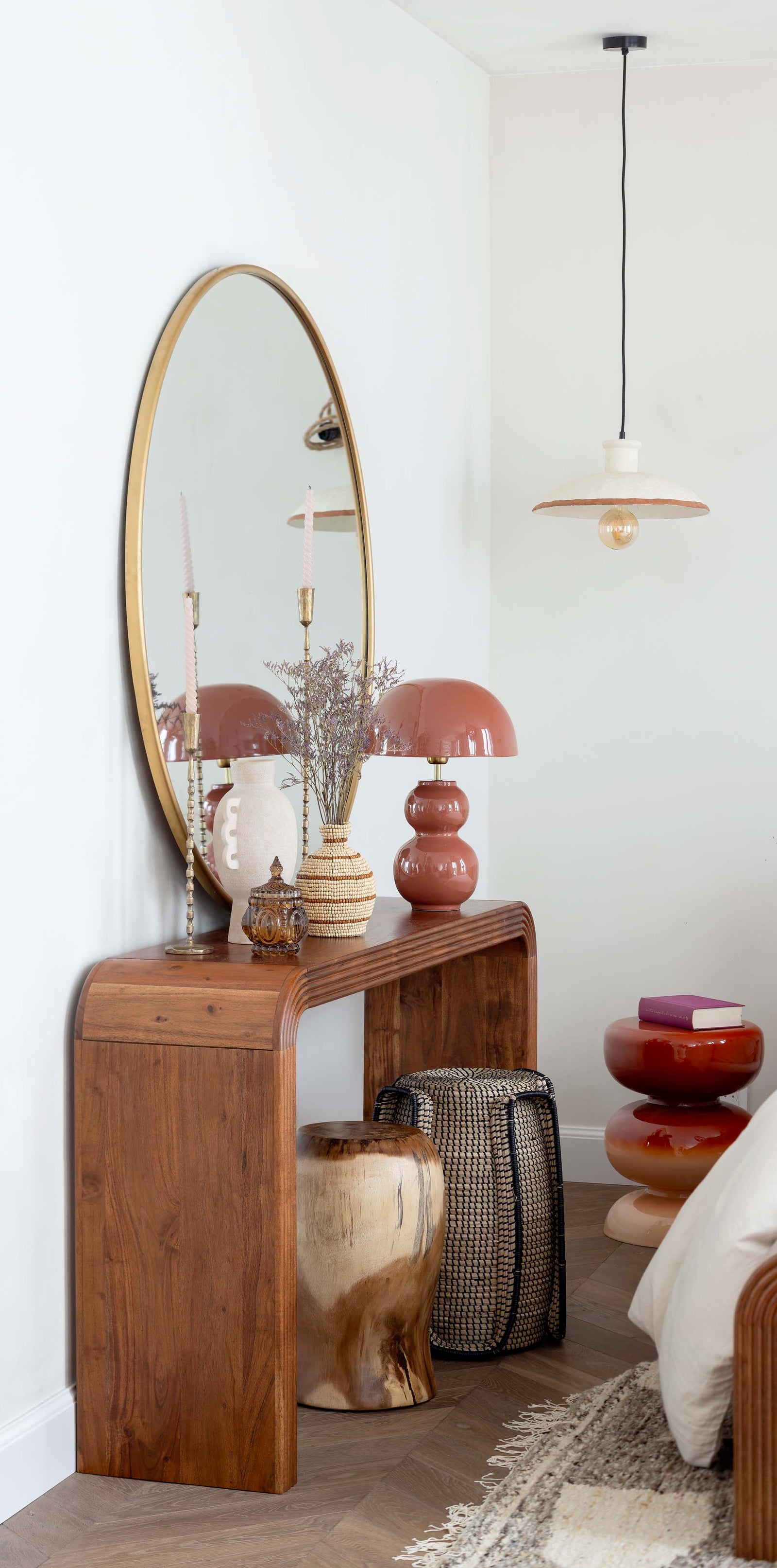 Lacquered Persian Table Lamp Bulb