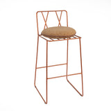 Industrial Metal Wire Bar Stool Rosegoldold