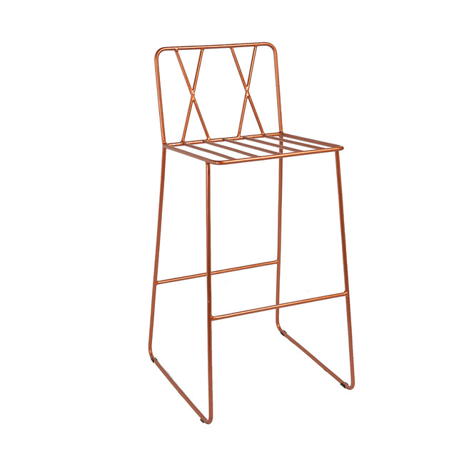 Industrial Metal Wire Bar Stool Rosegoldold