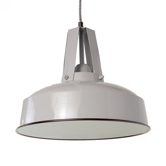 Enamelled Metal Ceiling Lamp Grey