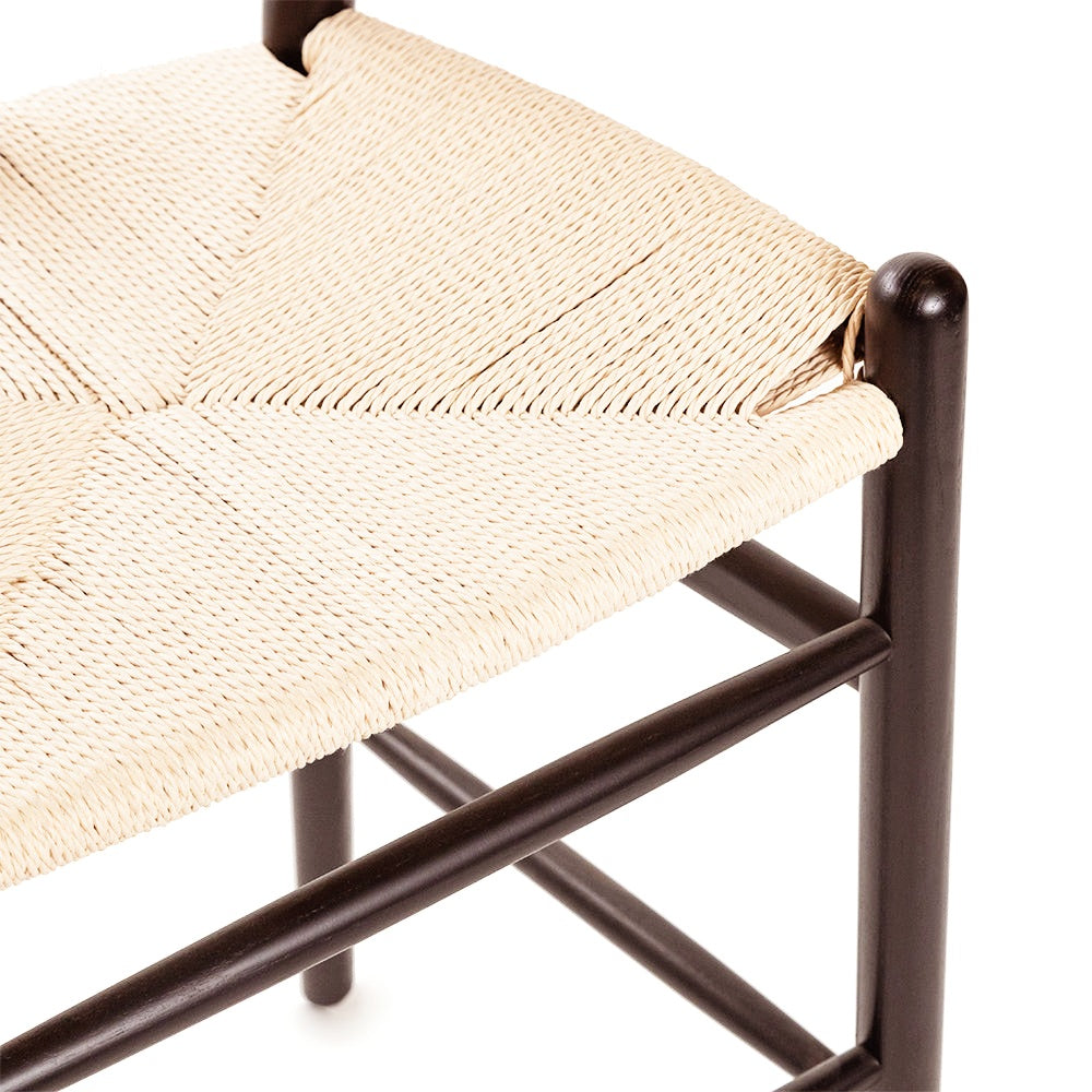 Hans J Wegner style Wishbone Bar Stool - Brown /Natural