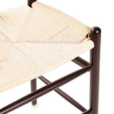 Hans J Wegner style Wishbone Bar Stool - Brown /Natural