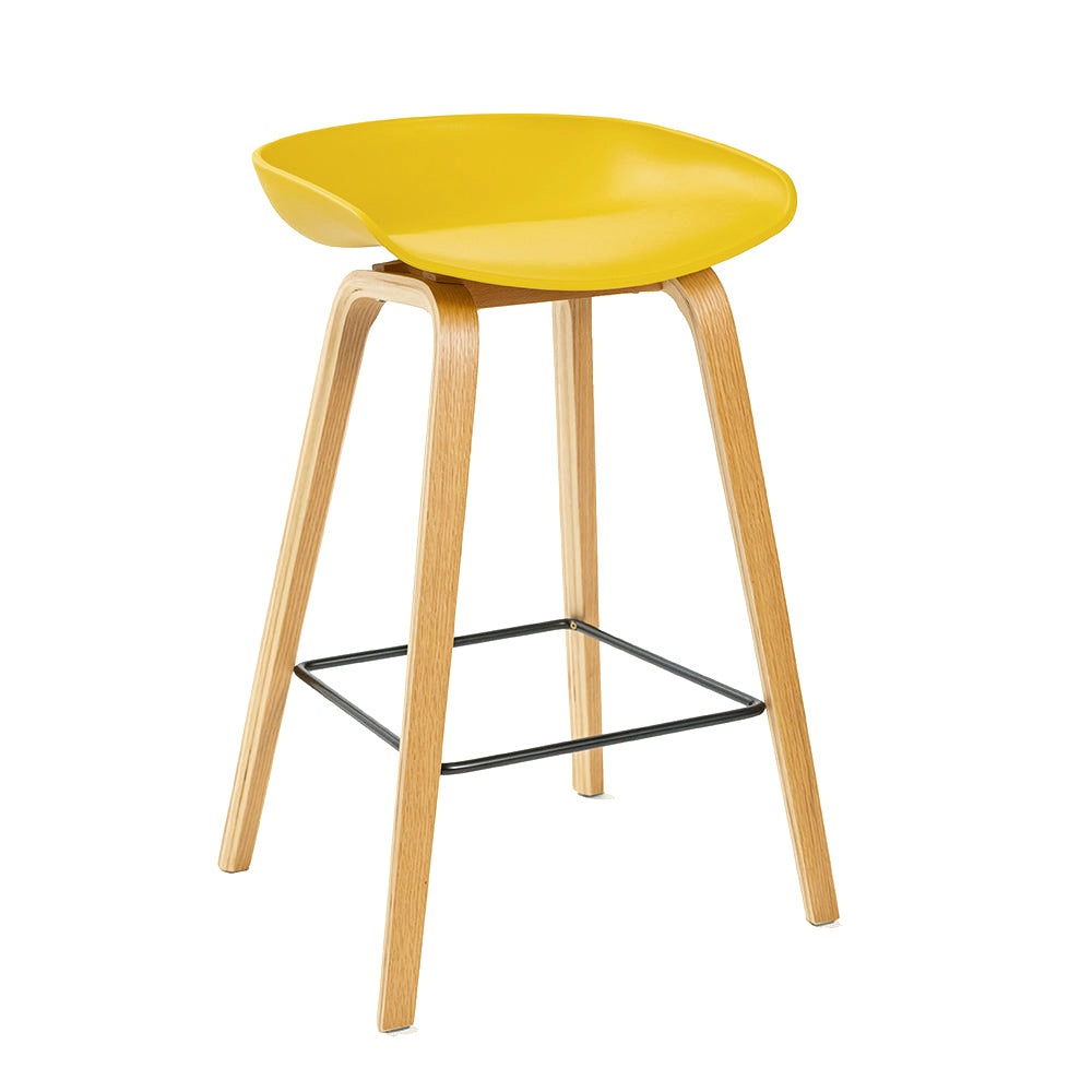 Vogue Back Bar Stool - Yellow