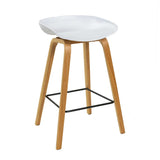 Vogue Low Back Bar Stool - White